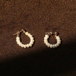 Baroque Pearl Chain Earrings